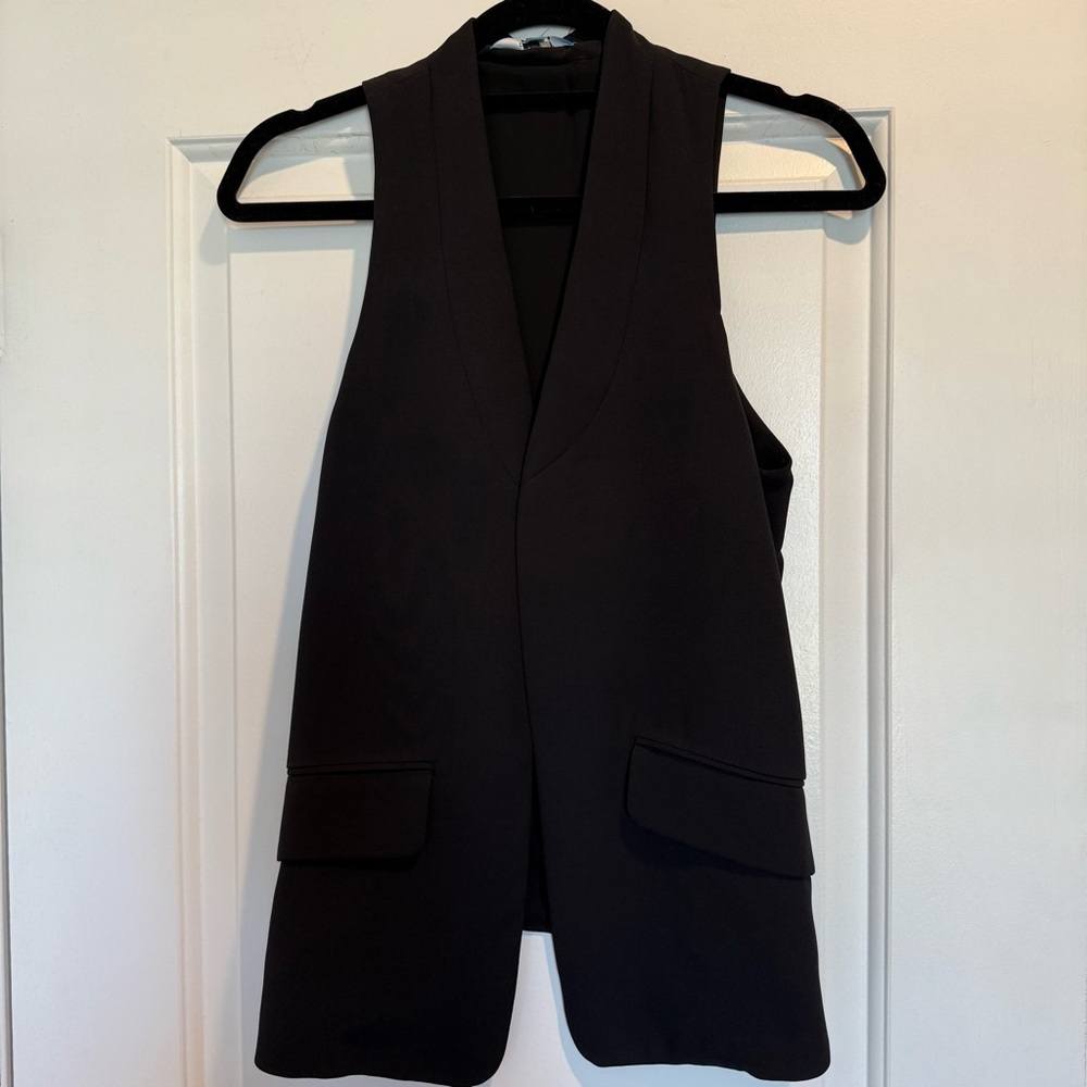 (NWT) Derek Lam for Design Nation Black Sleeveless Blazer Vest - Size XS
